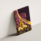 Brisbane Broncos Easter Day Canvas Wall Art Bunny and Egg Pattern in Gold Maroon Festive Style