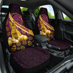 Brisbane Broncos Easter Day Car Seat Cover Bunny and Egg Pattern in Gold Maroon Festive Style
