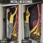Brisbane Broncos Easter Day Door Cover Bunny and Egg Pattern in Gold Maroon Festive Style