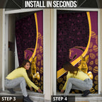 Brisbane Broncos Easter Day Door Cover Bunny and Egg Pattern in Gold Maroon Festive Style