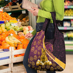 Brisbane Broncos Easter Day Grocery Bag Bunny and Egg Pattern in Gold Maroon Festive Style
