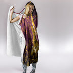 Brisbane Broncos Easter Day Hooded Blanket Bunny and Egg Pattern in Gold Maroon Festive Style