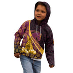 Brisbane Broncos Easter Day Kid Hoodie Bunny and Egg Pattern in Gold Maroon Festive Style