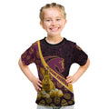Brisbane Broncos Easter Day Kid T Shirt Bunny and Egg Pattern in Gold Maroon Festive Style
