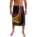Brisbane Broncos Easter Day Lavalava Bunny and Egg Pattern in Gold Maroon Festive Style