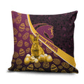 Brisbane Broncos Easter Day Pillow Cover Bunny and Egg Pattern in Gold Maroon Festive Style