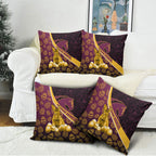 Brisbane Broncos Easter Day Pillow Cover Bunny and Egg Pattern in Gold Maroon Festive Style