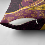 Brisbane Broncos Easter Day Pillow Cover Bunny and Egg Pattern in Gold Maroon Festive Style