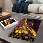 Brisbane Broncos Easter Day Puzzle Bunny and Egg Pattern in Gold Maroon Festive Style