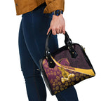 Brisbane Broncos Easter Day Shoulder Handbag Bunny and Egg Pattern in Gold Maroon Festive Style