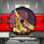 Brisbane Broncos Easter Day Spare Tire Cover Bunny and Egg Pattern in Gold Maroon Festive Style