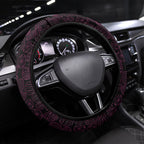 Brisbane Broncos Easter Day Steering Wheel Cover Bunny and Egg Pattern in Gold Maroon Festive Style