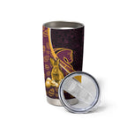 Brisbane Broncos Easter Day Tumbler Cup Bunny and Egg Pattern in Gold Maroon Festive Style
