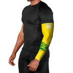 Personalized Socceroos Mascot Arm Sleeves Australian Football Player Dynamic Green Yellow Sports Art