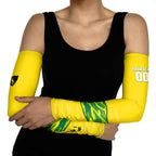Personalized Socceroos Mascot Arm Sleeves Australian Football Player Dynamic Green Yellow Sports Art