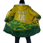 Personalized Socceroos Mascot Cloak Australian Football Player Dynamic Green Yellow Sports Art
