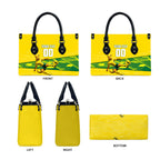Personalized Socceroos Mascot Leather Bag Australian Football Player Dynamic Green Yellow Sports Art
