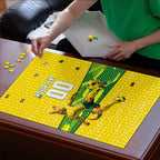 Personalized Socceroos Mascot Puzzle Australian Football Player Dynamic Green Yellow Sports Art