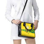 Personalized Socceroos Mascot Shoulder Handbag Australian Football Player Dynamic Green Yellow Sports Art