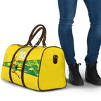 Personalized Socceroos Mascot Travel Bag Australian Football Player Dynamic Green Yellow Sports Art