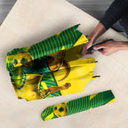 Personalized Socceroos Mascot Umbrella Australian Football Player Dynamic Green Yellow Sports Art