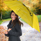 Personalized Socceroos Mascot Umbrella Australian Football Player Dynamic Green Yellow Sports Art