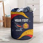 Personalized Adelaide Football Laundry Basket Easter Egg Pattern Red Blue Tribal Dot Art Style