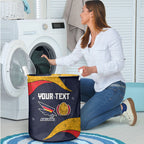 Personalized Adelaide Football Laundry Basket Easter Egg Pattern Red Blue Tribal Dot Art Style