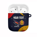 Personalized Adelaide Football AirPods Case Easter Egg Pattern Red Blue Tribal Dot Art Style