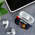 Personalized Adelaide Football AirPods Case Easter Egg Pattern Red Blue Tribal Dot Art Style