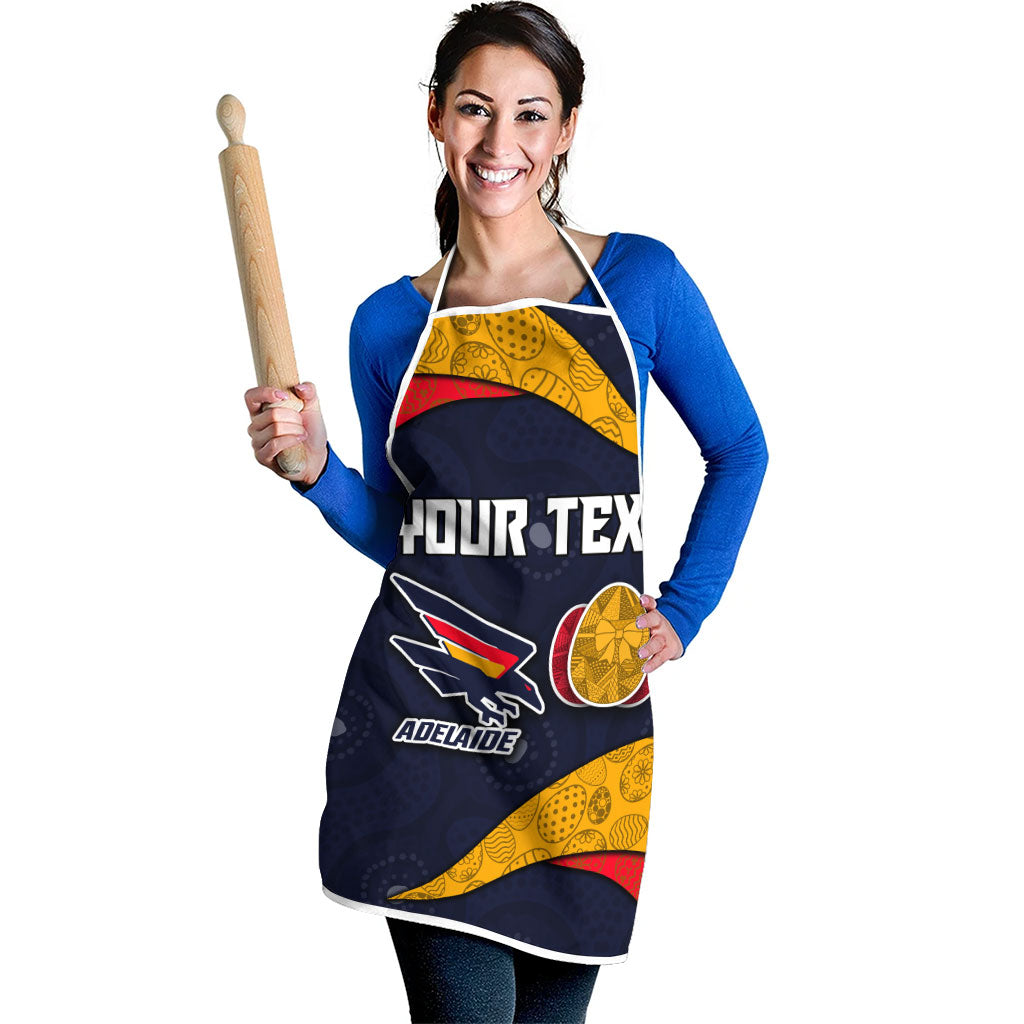 Personalized Adelaide Football Apron Easter Egg Pattern Red Blue Tribal Dot Art Style