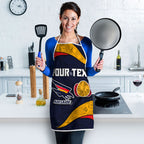 Personalized Adelaide Football Apron Easter Egg Pattern Red Blue Tribal Dot Art Style
