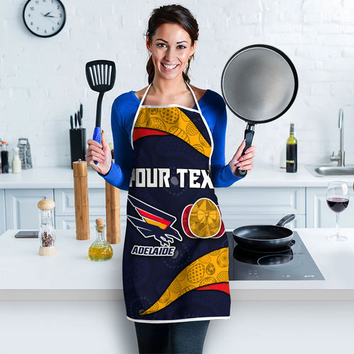 Personalized Adelaide Football Apron Easter Egg Pattern Red Blue Tribal Dot Art Style