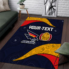 Personalized Adelaide Football Area Rug Easter Egg Pattern Red Blue Tribal Dot Art Style