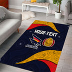 Personalized Adelaide Football Area Rug Easter Egg Pattern Red Blue Tribal Dot Art Style