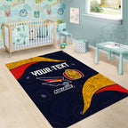 Personalized Adelaide Football Area Rug Easter Egg Pattern Red Blue Tribal Dot Art Style