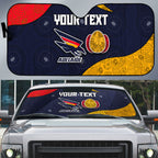Personalized Adelaide Football Auto Sun Shade Easter Egg Pattern Red Blue Tribal Dot Art Style