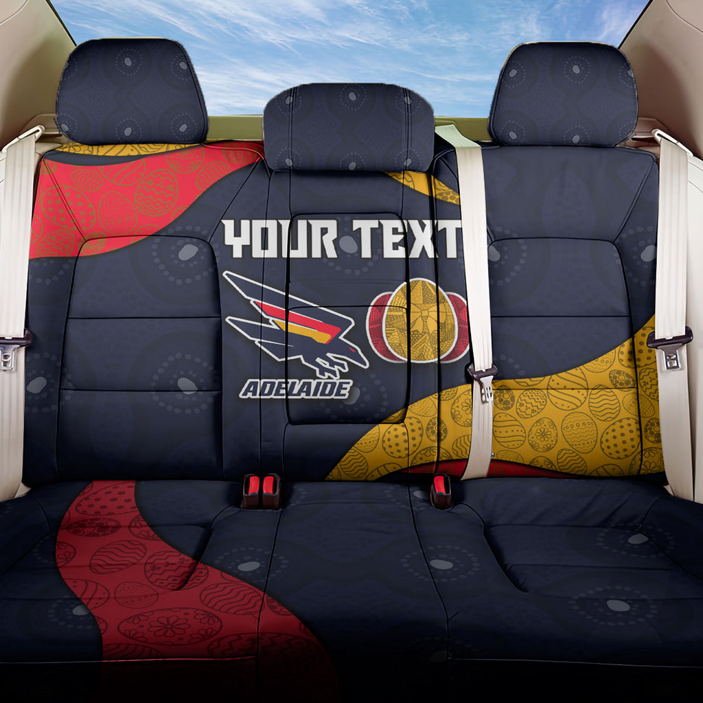 Personalized Adelaide Football Back Car Seat Cover Easter Egg Pattern Red Blue Tribal Dot Art Style