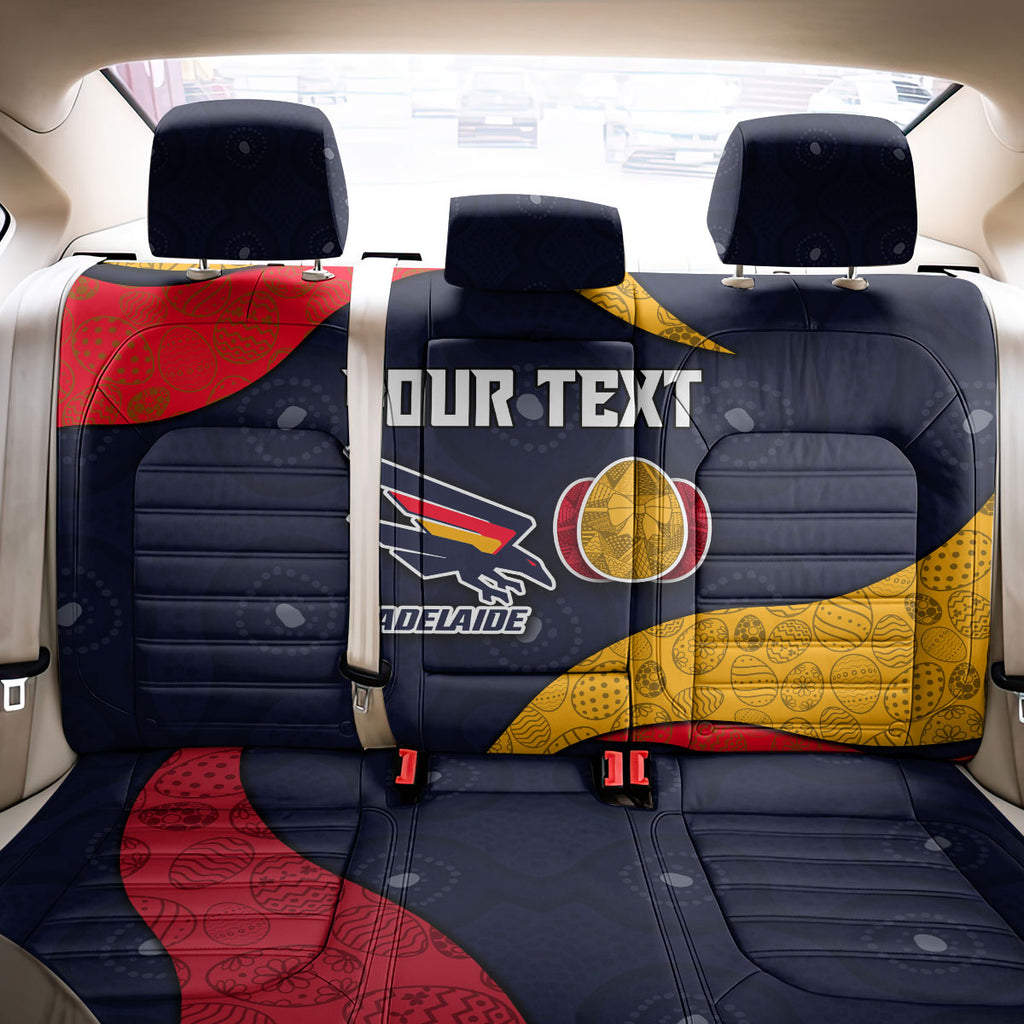 Personalized Adelaide Football Back Car Seat Cover Easter Egg Pattern Red Blue Tribal Dot Art Style