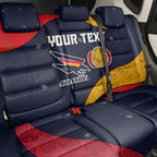Personalized Adelaide Football Back Car Seat Cover Easter Egg Pattern Red Blue Tribal Dot Art Style