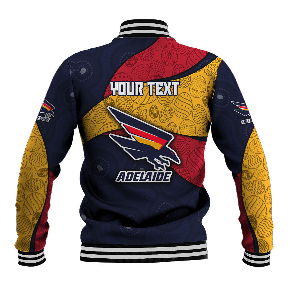 Personalized Adelaide Football Baseball Jacket Easter Egg Pattern Red Blue Tribal Dot Art Style