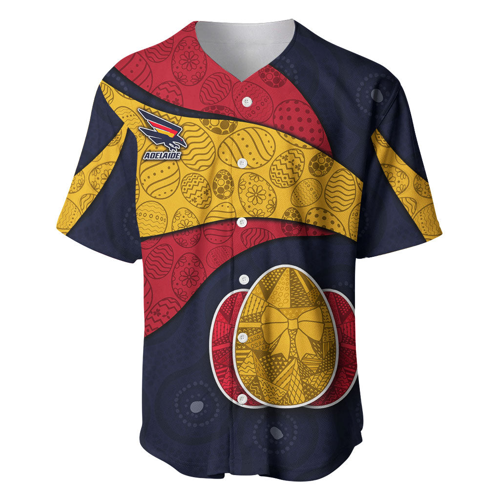 Personalized Adelaide Football Baseball Jersey Easter Egg Pattern Red Blue Tribal Dot Art Style