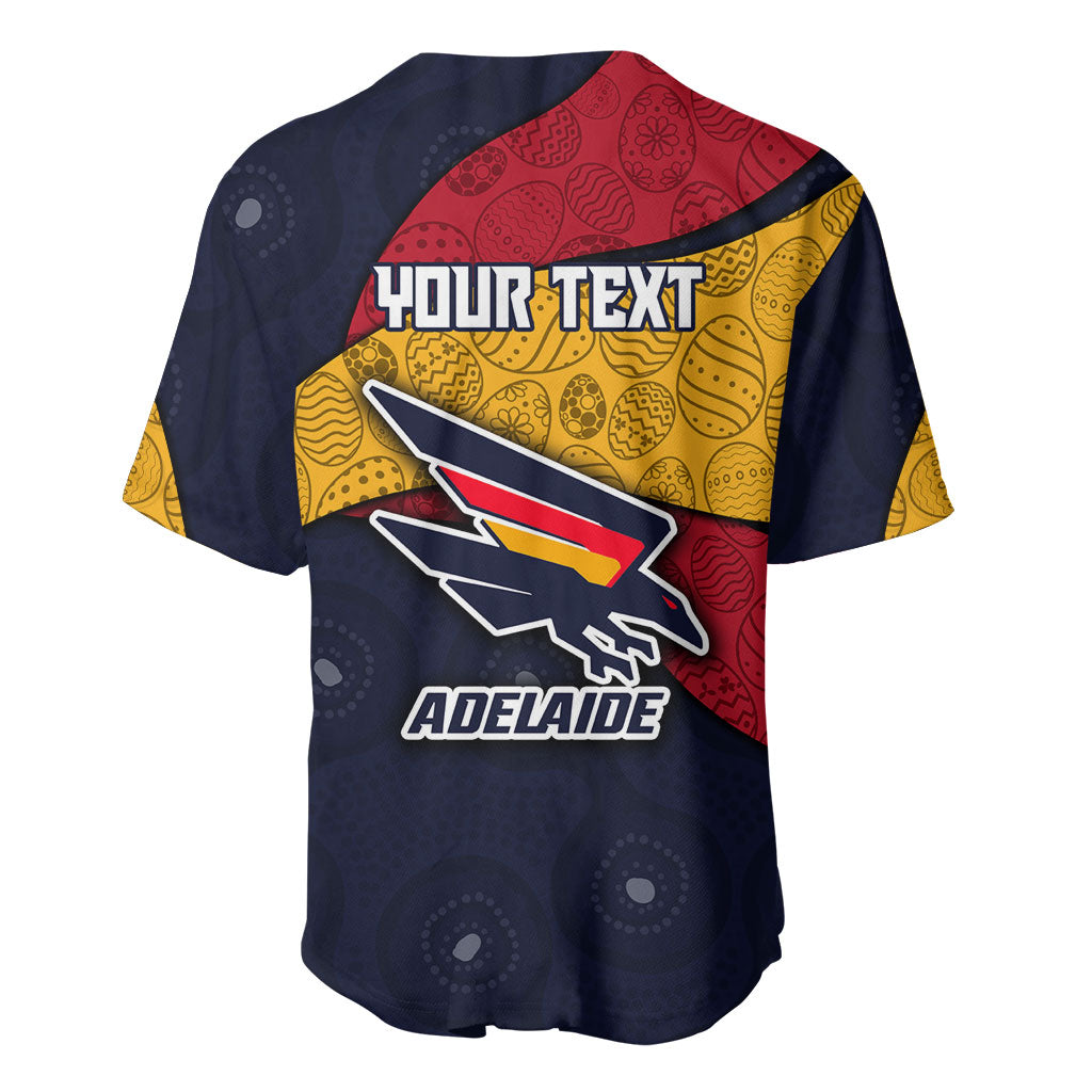 Personalized Adelaide Football Baseball Jersey Easter Egg Pattern Red Blue Tribal Dot Art Style