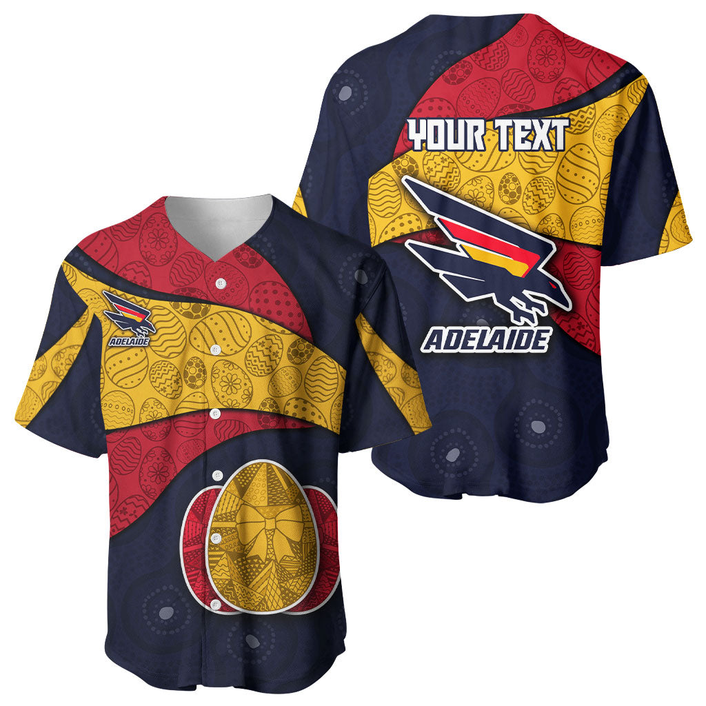 Personalized Adelaide Football Baseball Jersey Easter Egg Pattern Red Blue Tribal Dot Art Style