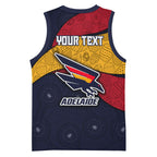 Personalized Adelaide Football Basketball Jersey Easter Egg Pattern Red Blue Tribal Dot Art Style