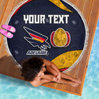 Personalized Adelaide Football Beach Blanket Easter Egg Pattern Red Blue Tribal Dot Art Style