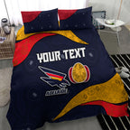Personalized Adelaide Football Bedding Set Easter Egg Pattern Red Blue Tribal Dot Art Style