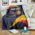 Personalized Adelaide Football Blanket Easter Egg Pattern Red Blue Tribal Dot Art Style