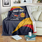 Personalized Adelaide Football Blanket Easter Egg Pattern Red Blue Tribal Dot Art Style