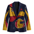 Personalized Adelaide Football Blazer Easter Egg Pattern Red Blue Tribal Dot Art Style